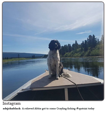 A relieved Abbie got to come Grayling fishing -#Spatsizi today.