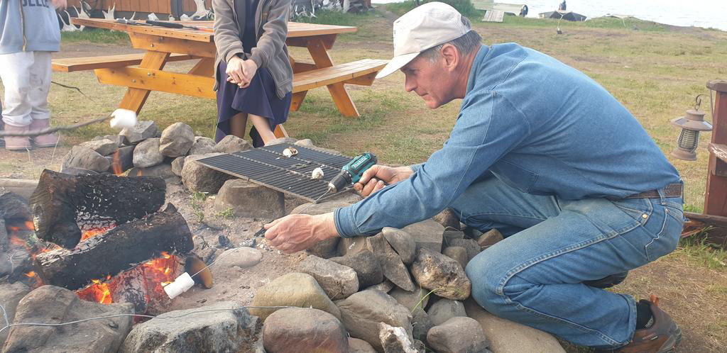 Our guide Tim shows us the Canadian way to toast marshmallows on our last night #Spatsizi